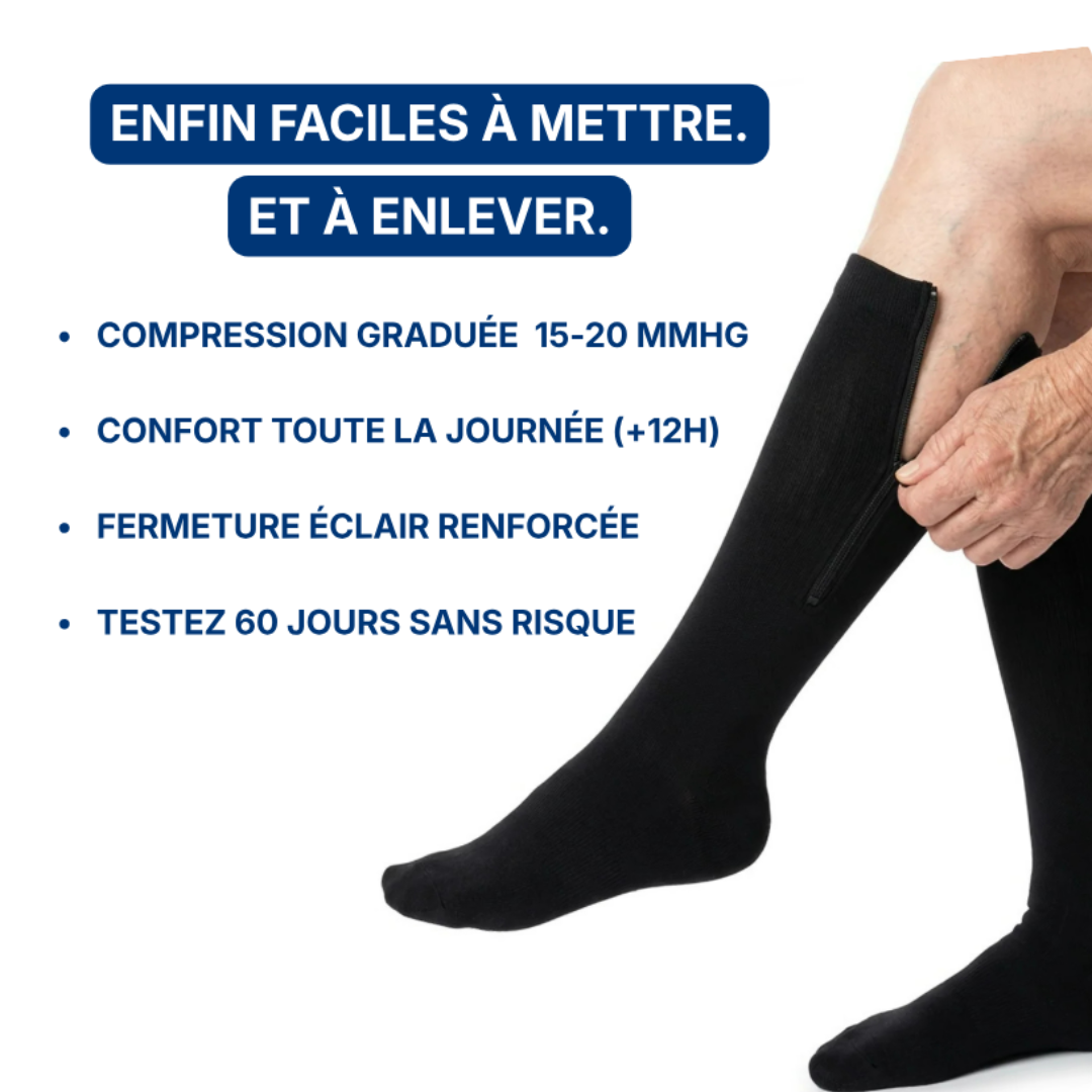 Kompressionsstrümpfe mit Reißverschluss