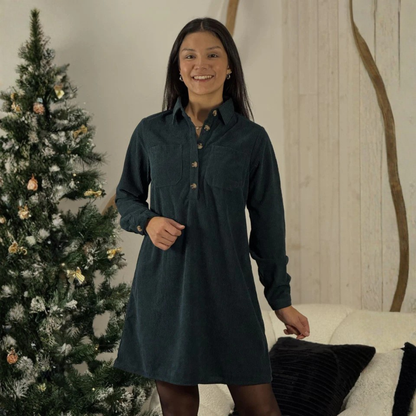 Robe Élégante Col Zippé