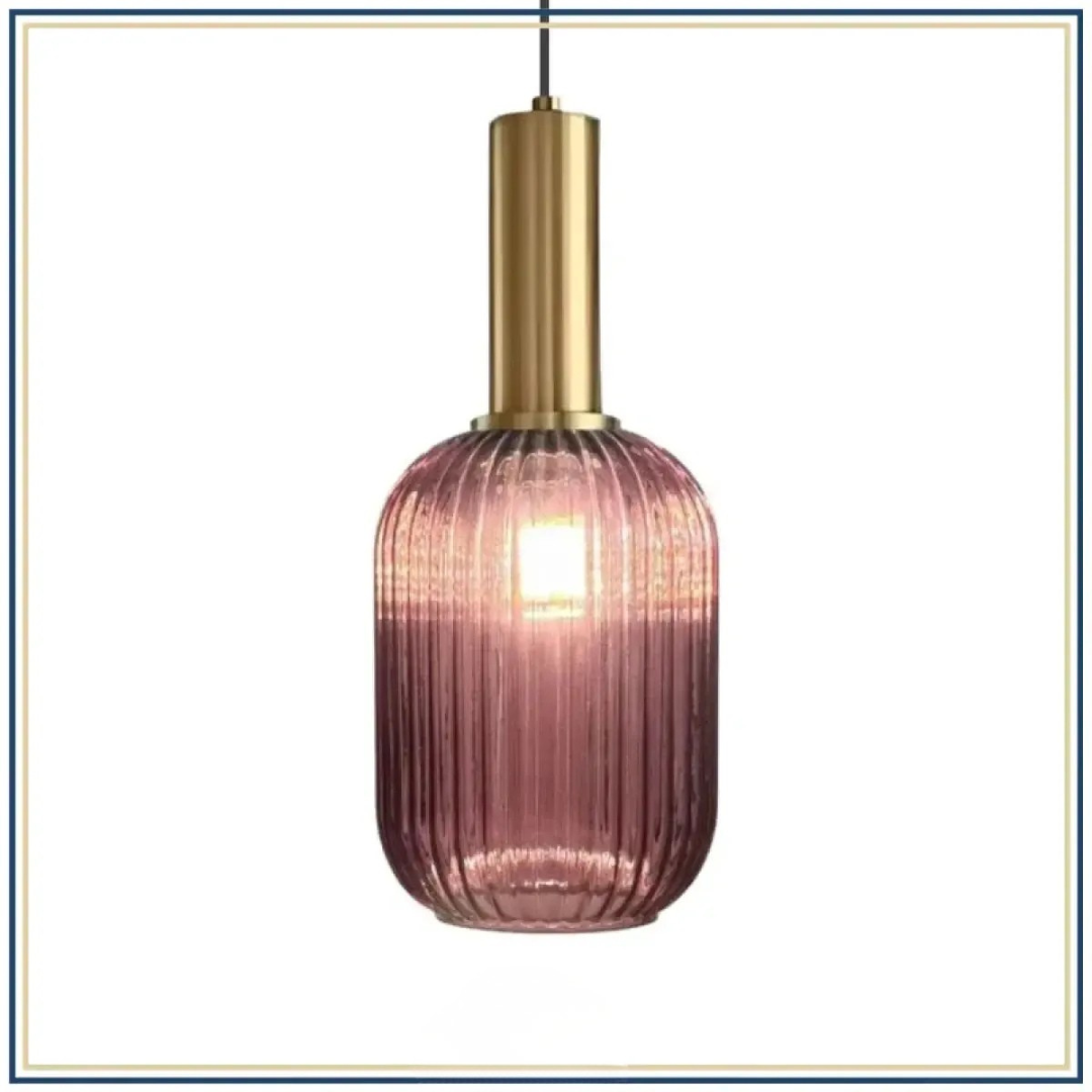 Lampadaire décoratif en verre texturé