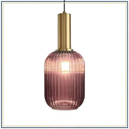 Lampadaire décoratif en verre texturé