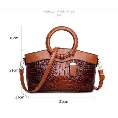 Sac à main en cuir texturé