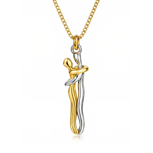 Collier étreinte symbolique élégant