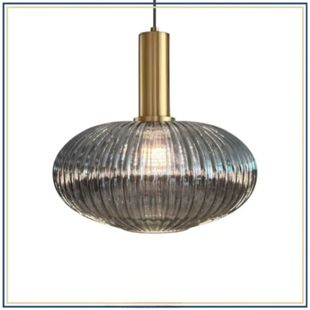 Lampadaire décoratif en verre texturé