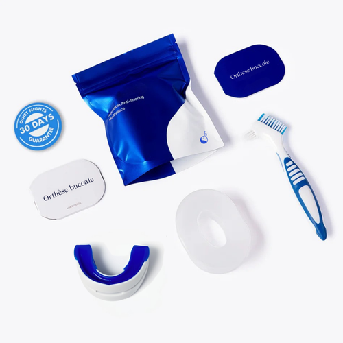 Verstellbare Mundorthese gegen Schnarchen