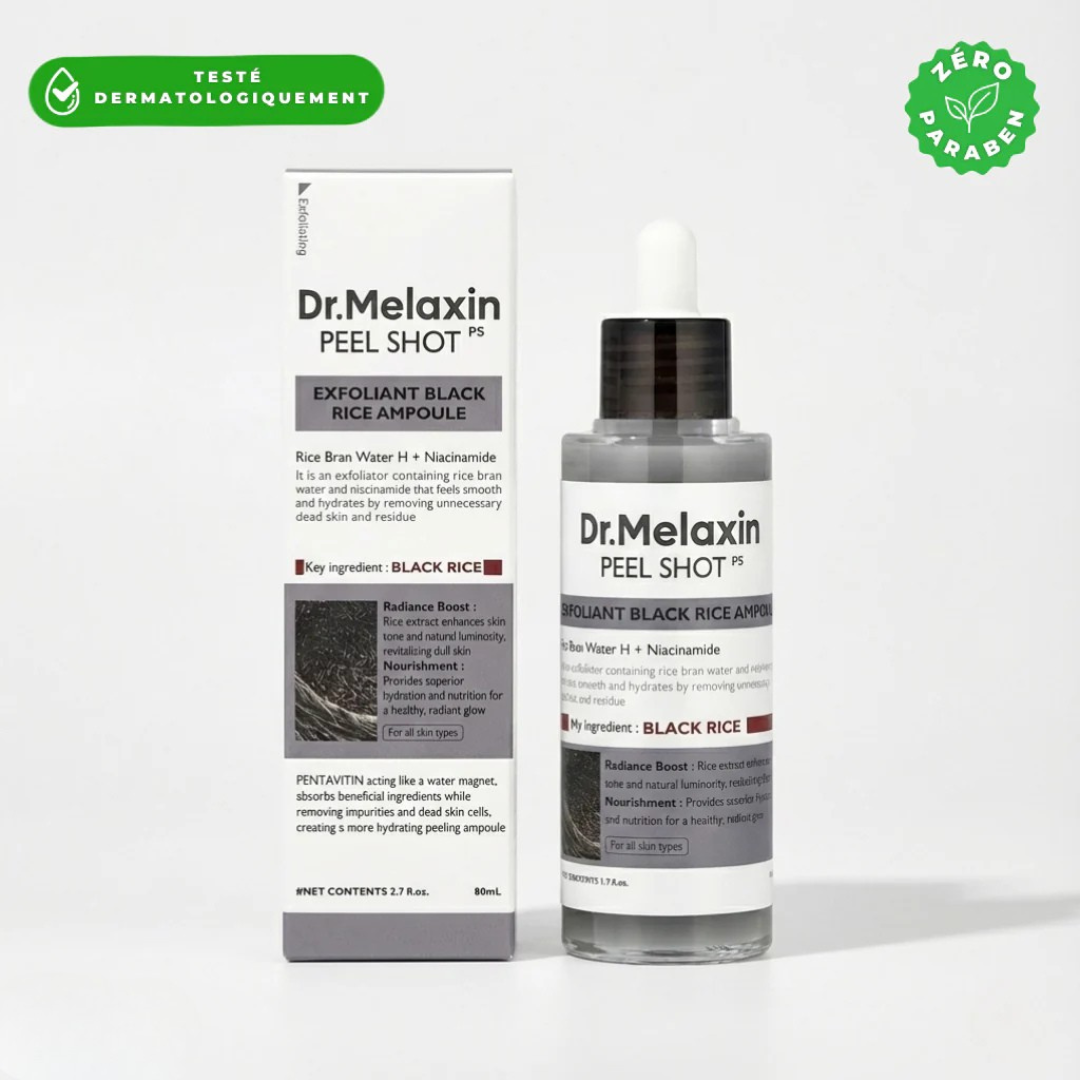 Exfoliant pour le visage au riz noir