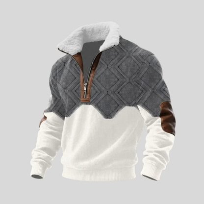 Pull polaire à col montant avec zip