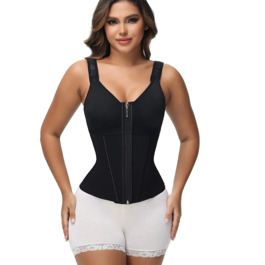 Corset en latex avec fermeture éclair