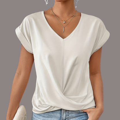 Cleo – Lässiges T-Shirt mit Herzausschnitt