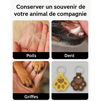 Porte-clés souvenir empreinte animale