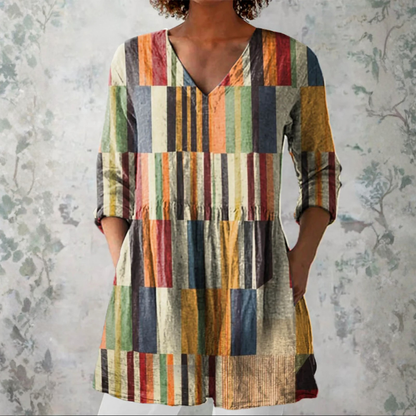 Blouse longue florale pour femme