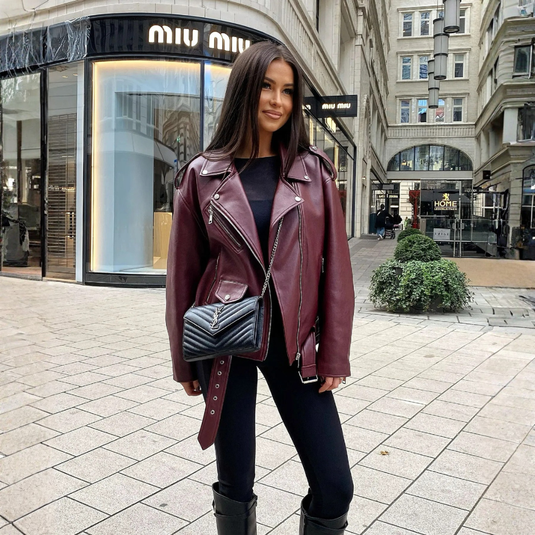 Veste femme stylée en similicuir