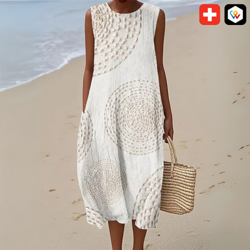 Robe Longue Texturée Sans Manches