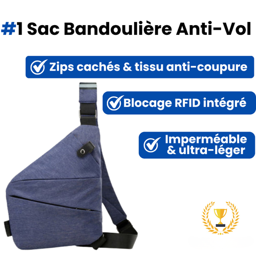 Sac Bandoulière Anti-Vol avec RFID