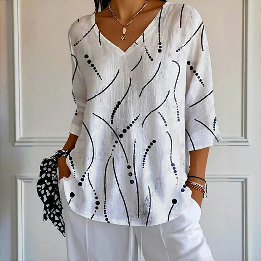 T-Shirt Décontracté Vintage Femme