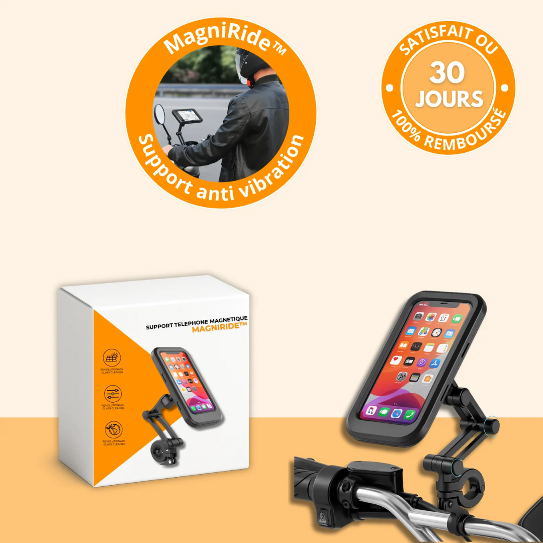 Support Téléphone Moto Étanche 360°