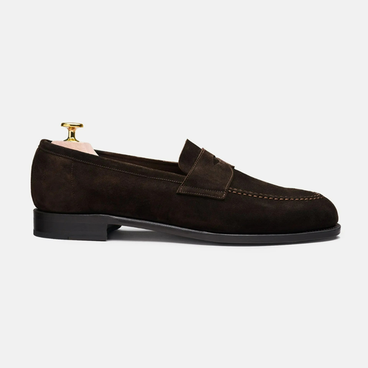 Elegante und bequeme Herren-Mokassins aus braunem Wildleder