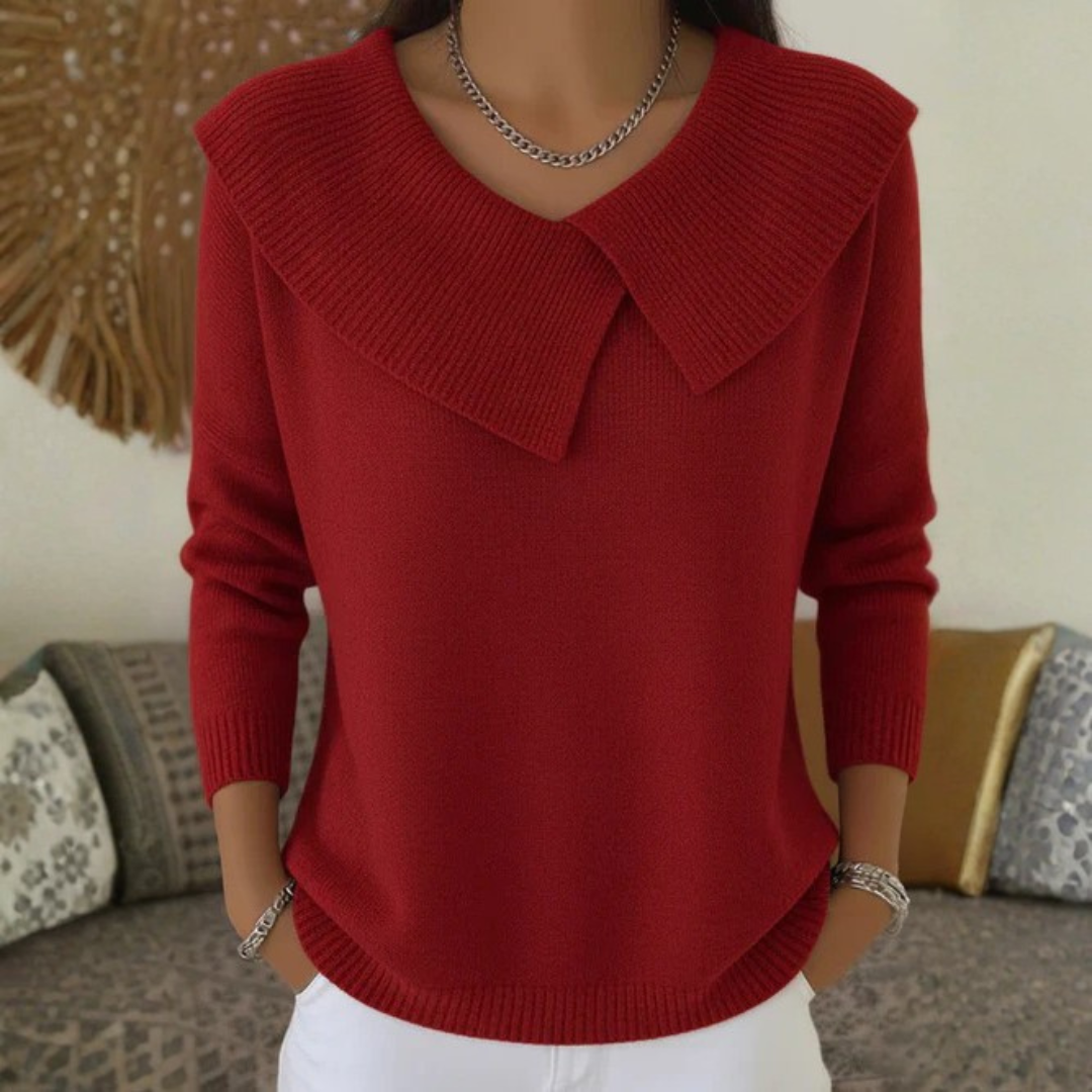 Pull en maille à col montant