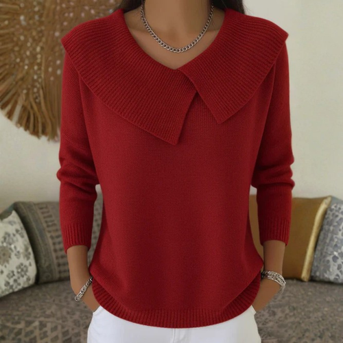 Pull en maille à col montant