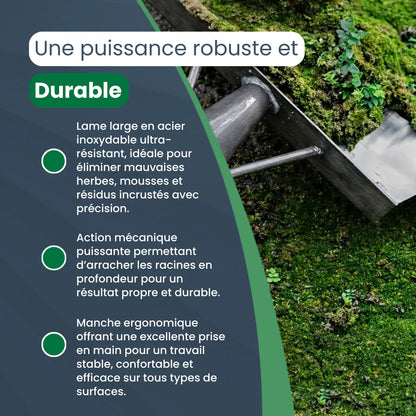Raclette en Acier Inoxydable Ultra-Résistante pour Désherbage