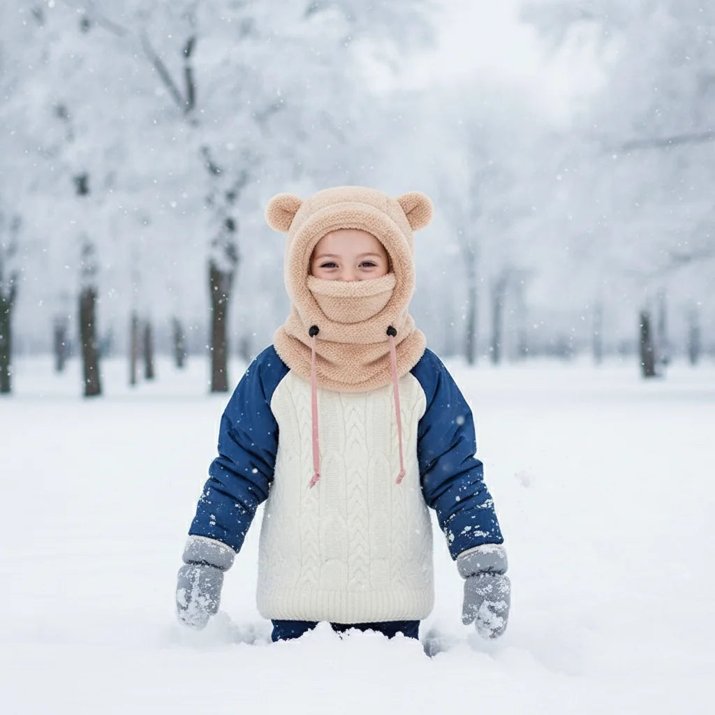 Gefütterte Winter-Kinder-Sturmhaube