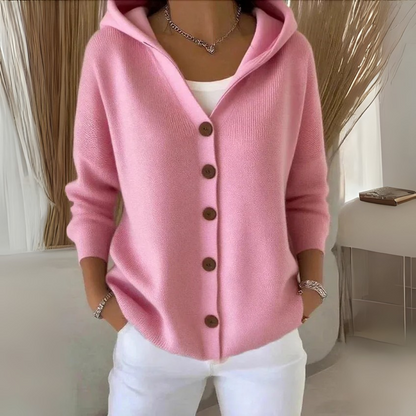 Cardigan en maille avec capuche