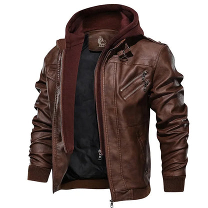 Veste en cuir homme