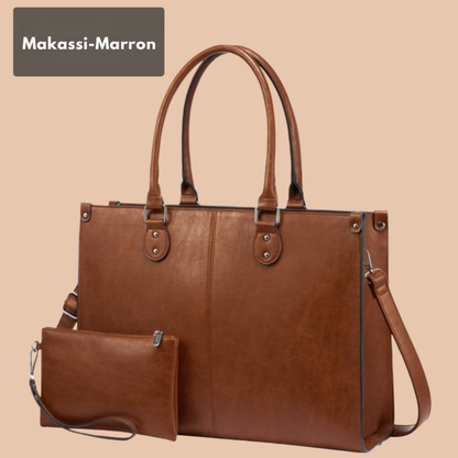 Elegante und praktische Tragetasche aus gestepptem Leder