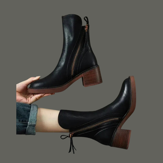 Bottines en cuir pour femme