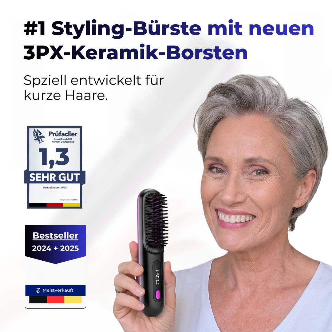 Intelligente Bürste für kurzes Haar