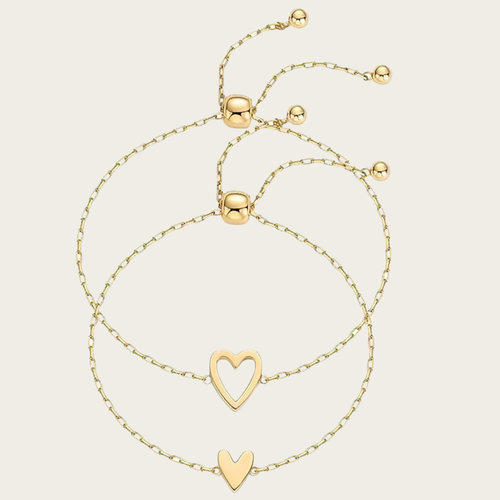 Armband mit bezaubernden Herzen, vergoldet