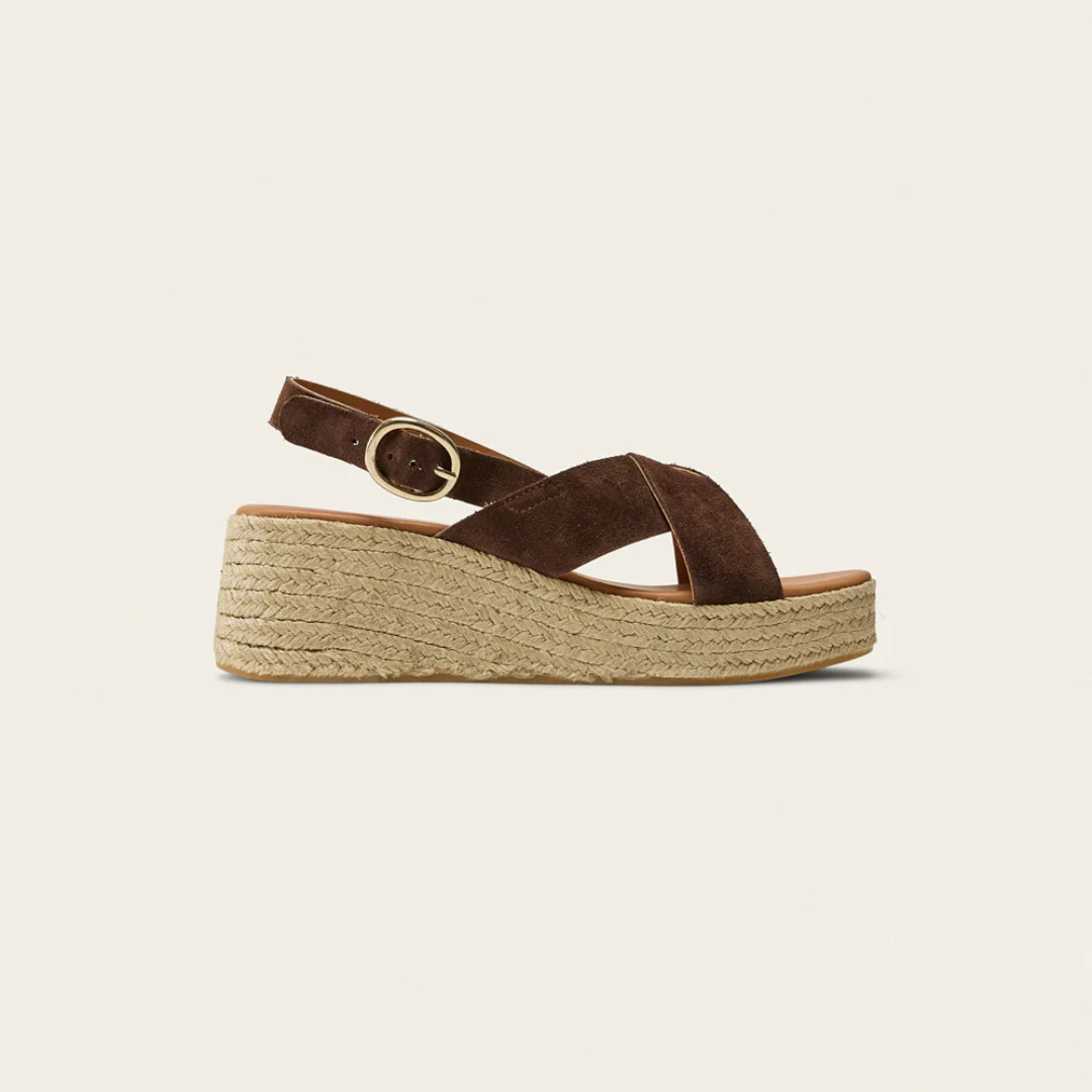 Espadrilles à plateforme motif léopard