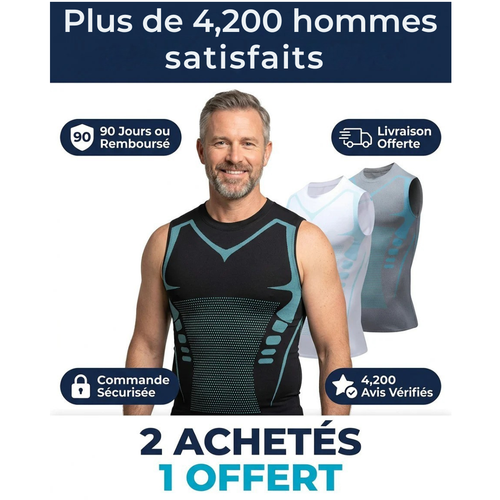 Gilet gainant homme ventre plat