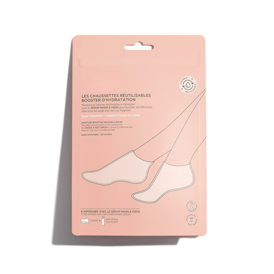 Chaussettes hydratantes réutilisables pour pieds secs