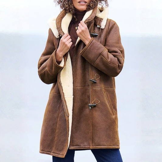 Manteau d’Hiver Long Doublé Chaud et Élégant