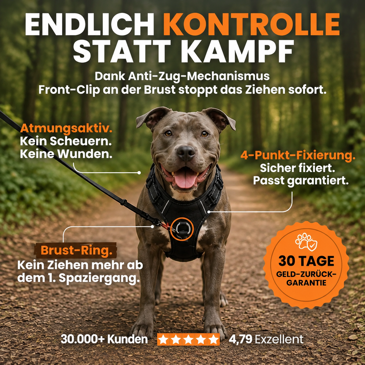 Zugschutzgeschirr für Hunde