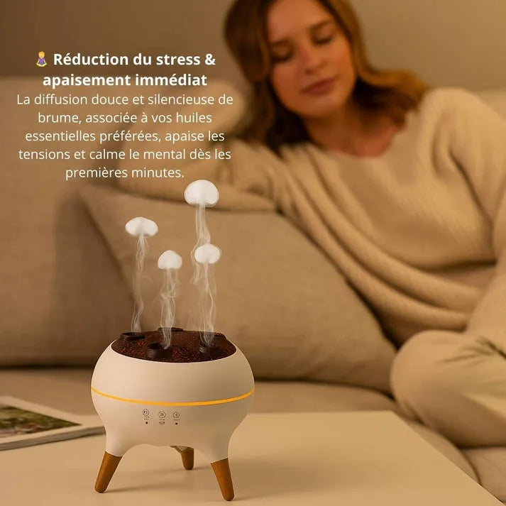 Diffuseur d'Huiles Essentielles à Effet Brume Apaisante