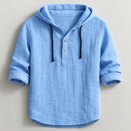 Chemise de Luxe à Capuche en Lin pour Homme