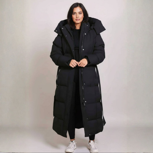 Manteau long matelassé femme