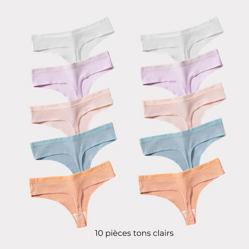 Lot de strings confortables en coton