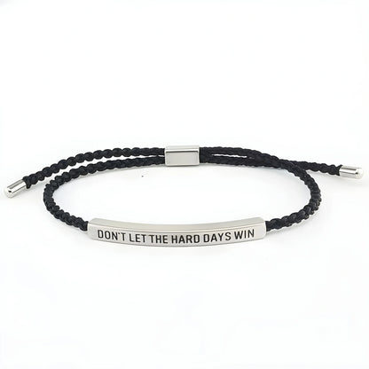 Bracelet de motivation en corde tressée
