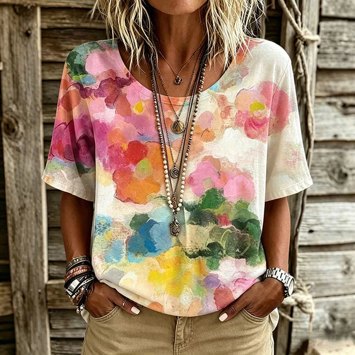 T-Shirt im Vintage-Look mit Farbverlauf