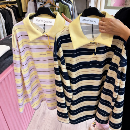 Oversize-Pullover mit Streifenmuster für Damen