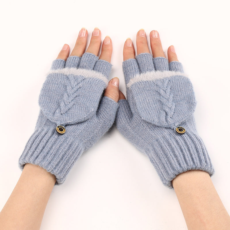 Warme Handschuhe mit halben Fingern
