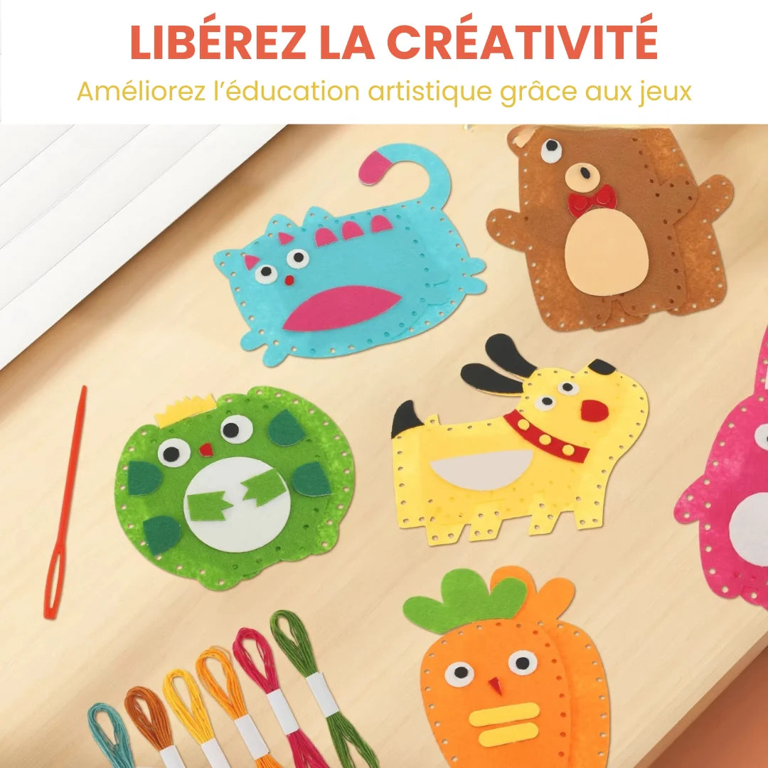 Kit de Couture Animaux en Feutrine pour Enfants