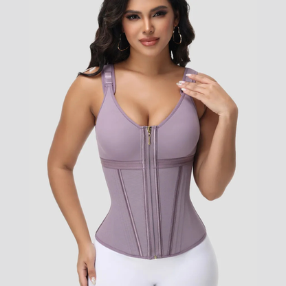 Corset en latex avec fermeture éclair