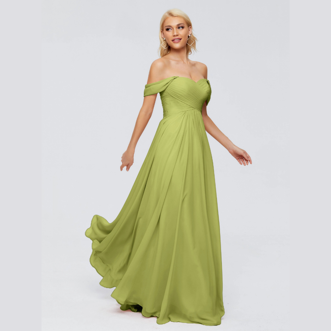 Robe de Demoiselle d'Honneur Élégante à Bretelles