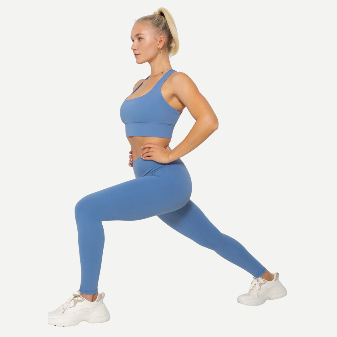 Sportleggings Damen High Waist Leo Print