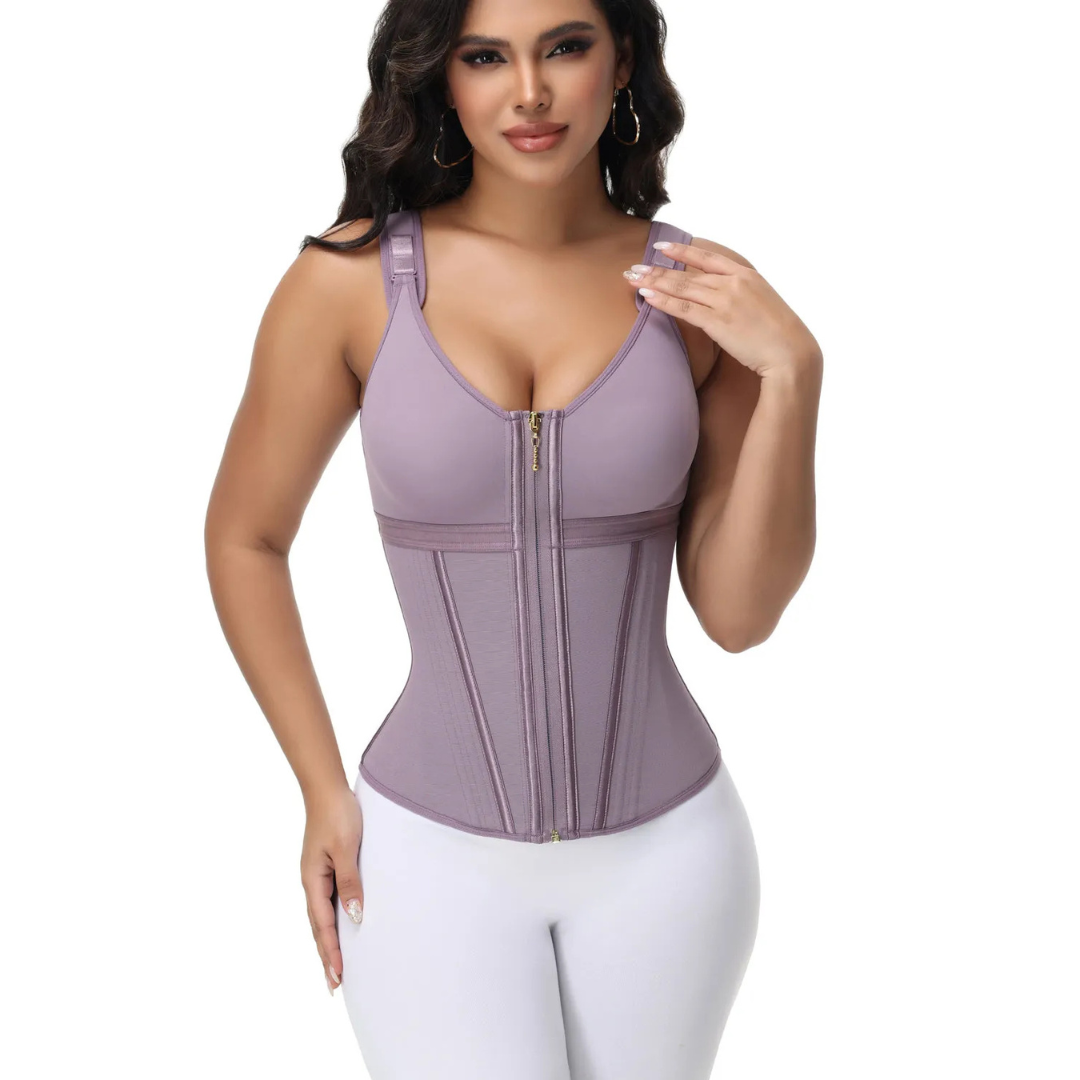 Corset en latex avec fermeture éclair