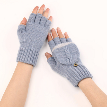 Warme Handschuhe mit halben Fingern