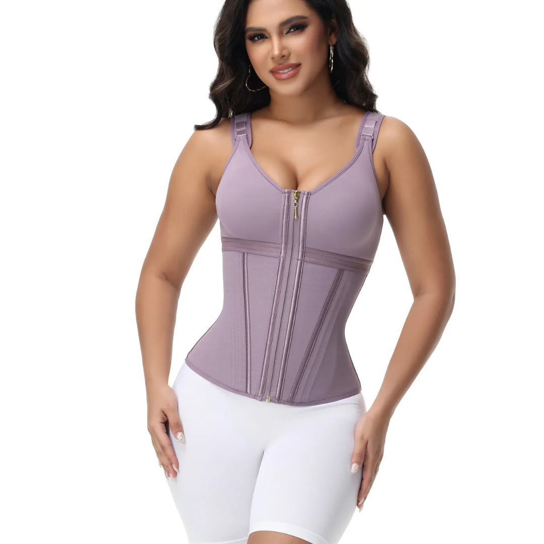 Corset en latex avec fermeture éclair